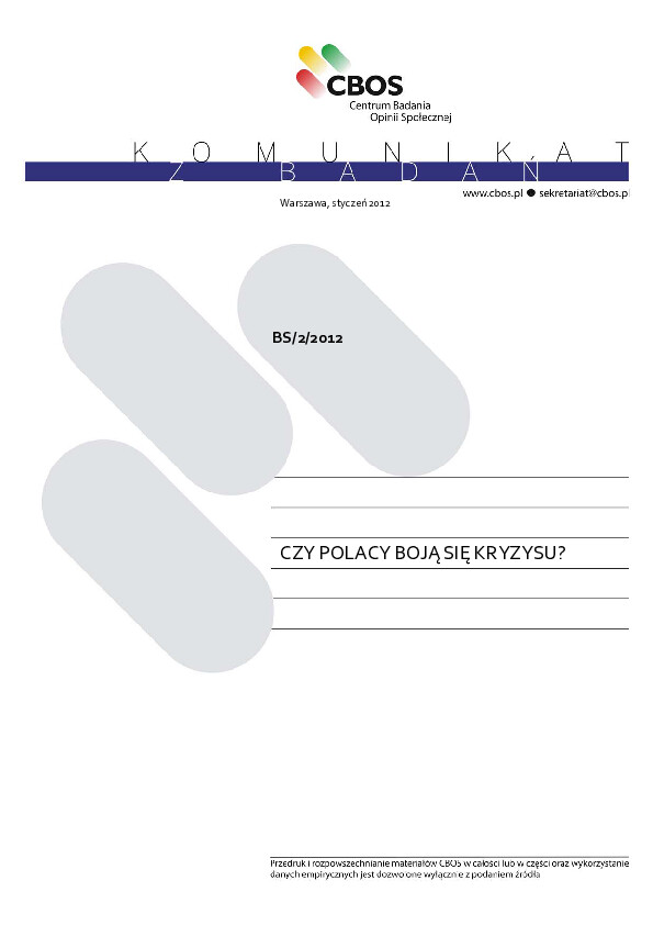 Okładka komunikatu BS/2/2012