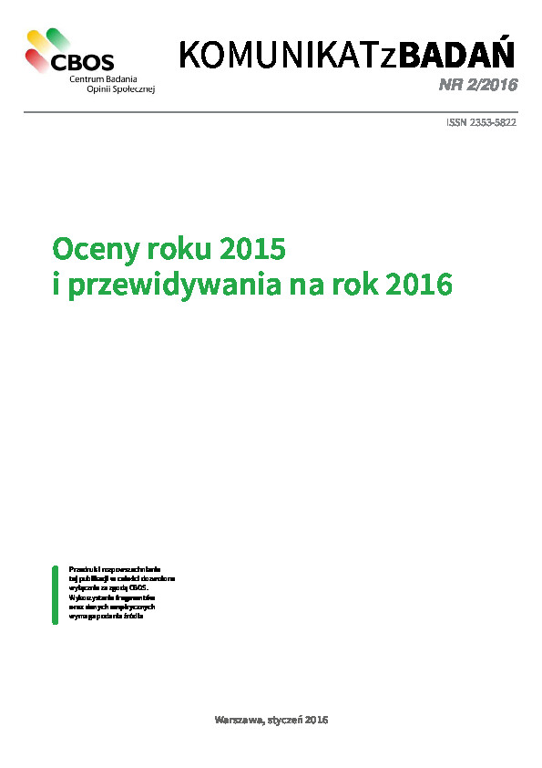 Okładka komunikatu Nr 2/2016