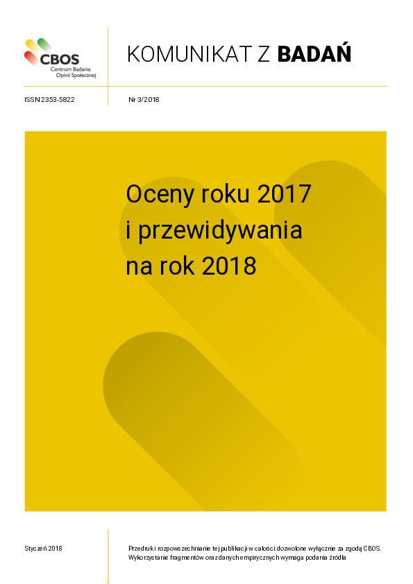 Okładka komunikatu Nr 3/2018