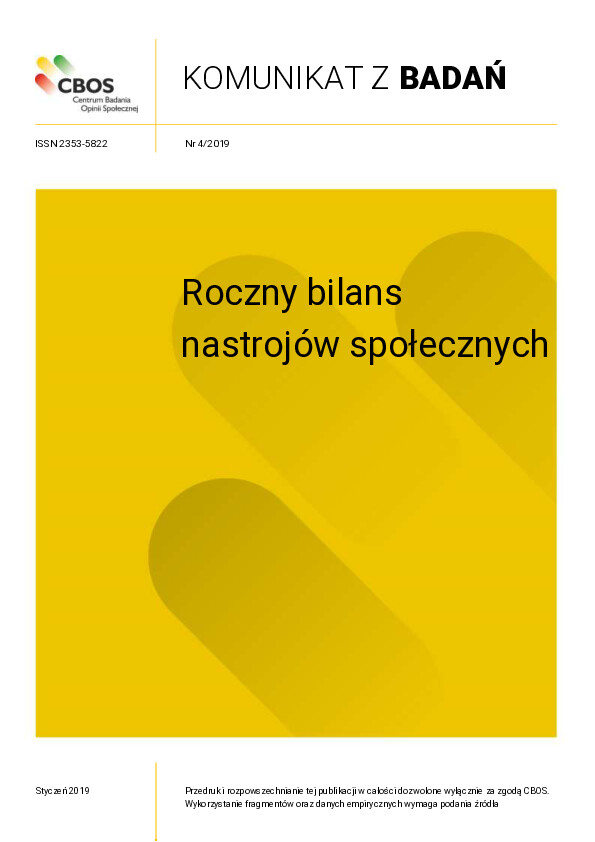 Okładka komunikatu Nr 4/2019