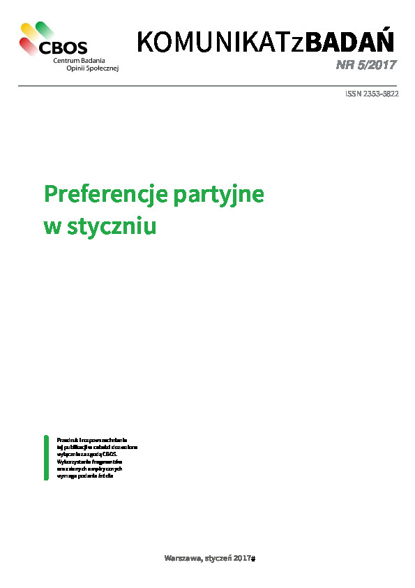 Okładka komunikatu Nr 5/2017