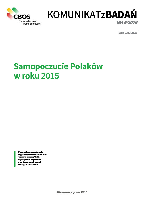Okładka komunikatu Nr 6/2016