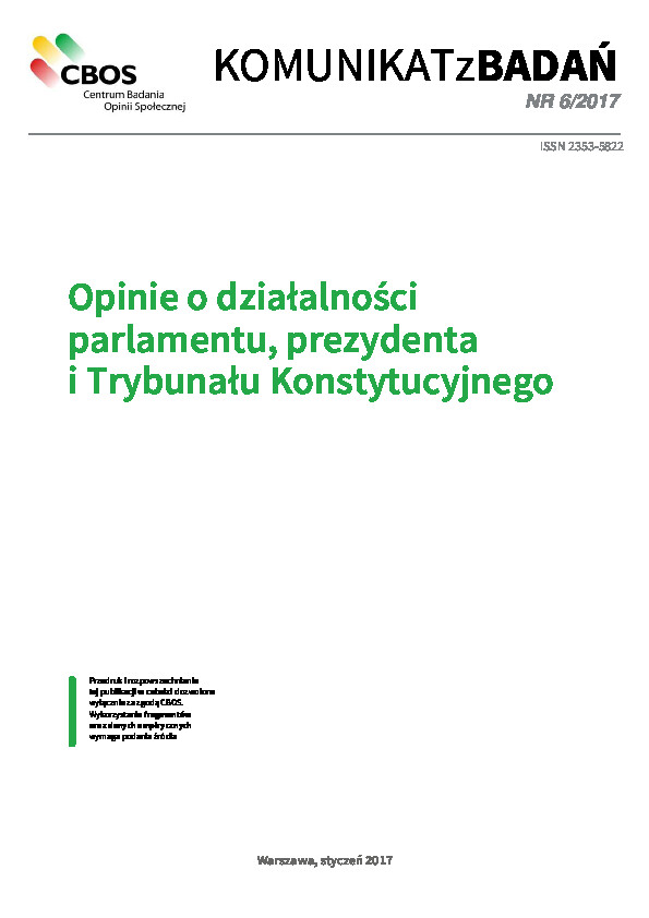Okładka komunikatu Nr 6/2017