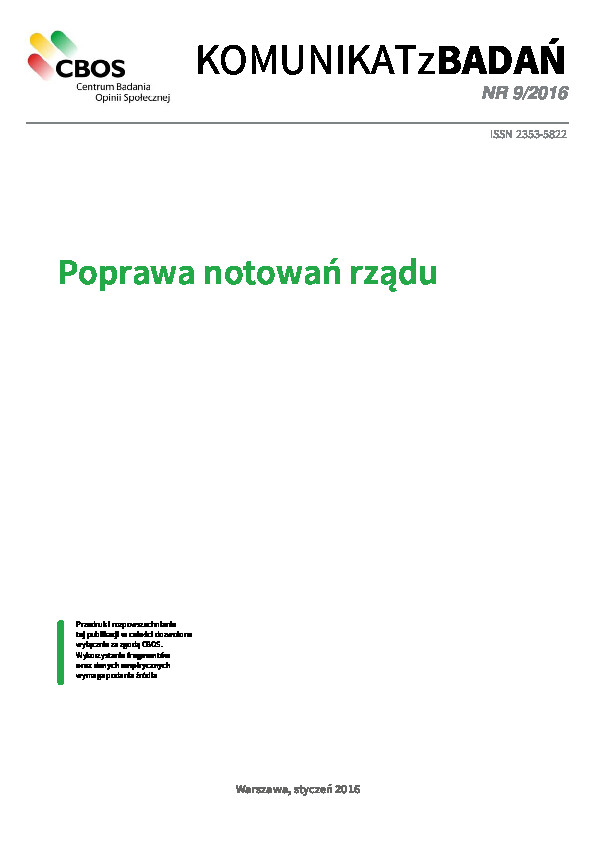 Okładka komunikatu Nr 9/2016