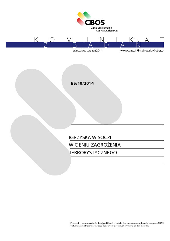 Okładka komunikatu BS/10/2014