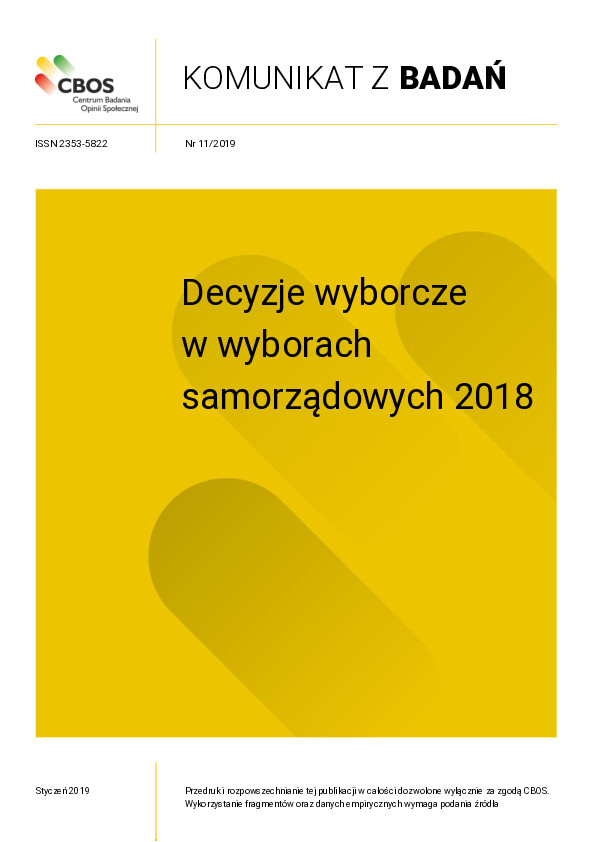 Okładka komunikatu Nr 11/2019
