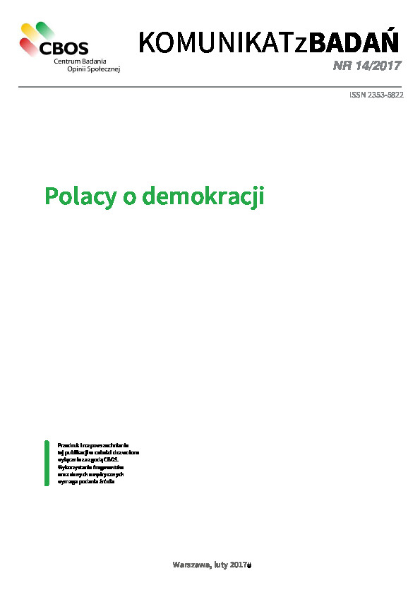 Okładka komunikatu Nr 14/2017