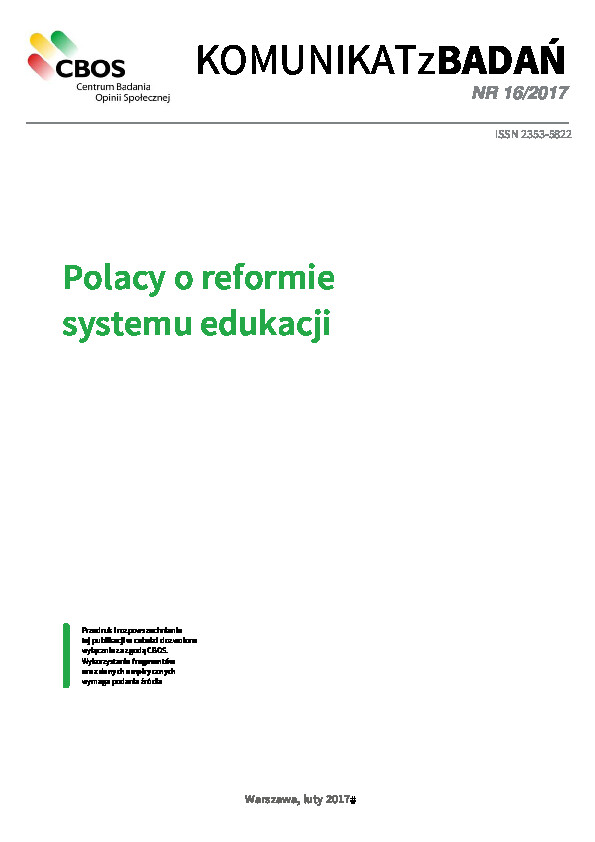 Okładka komunikatu Nr 16/2017