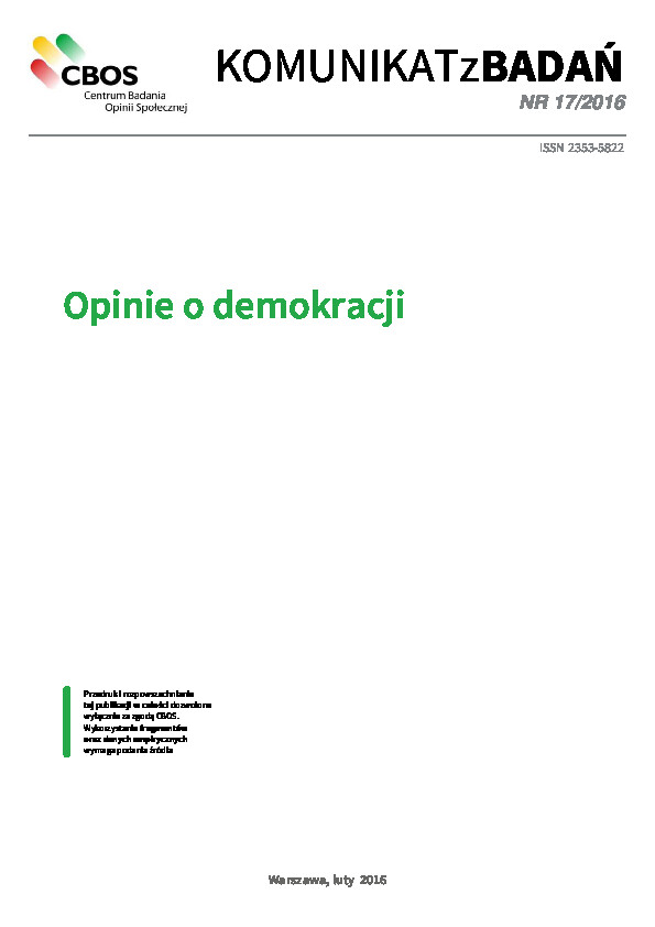 Okładka komunikatu Nr 17/2016