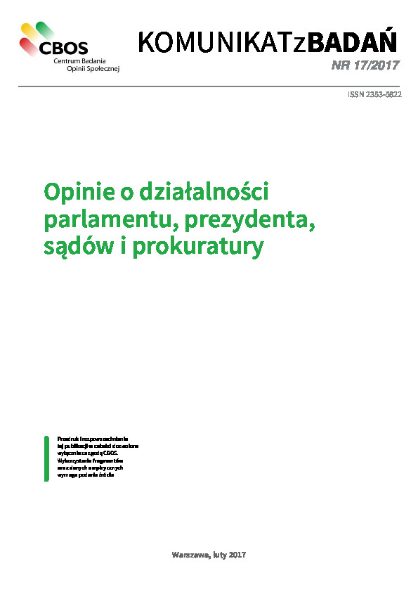 Okładka komunikatu Nr 17/2017