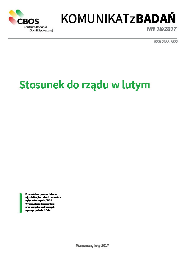 Okładka komunikatu Nr 18/2017