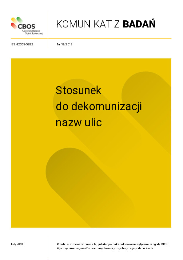 Okładka komunikatu Nr 18/2018