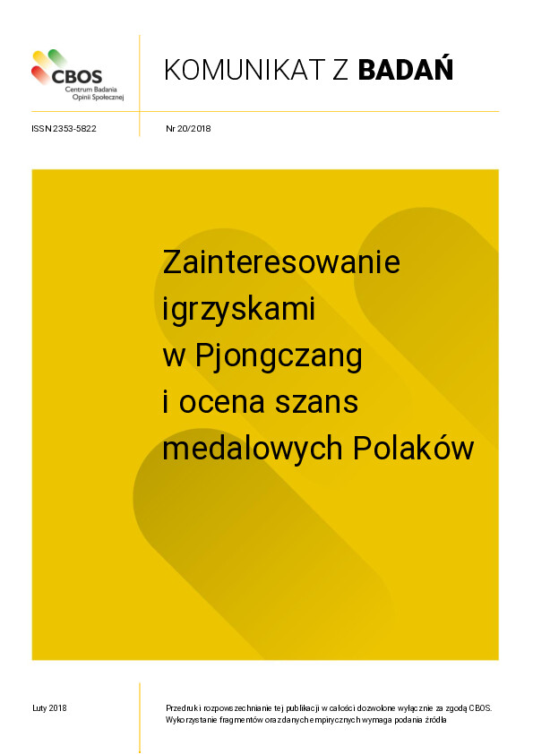 Okładka komunikatu Nr 20/2018