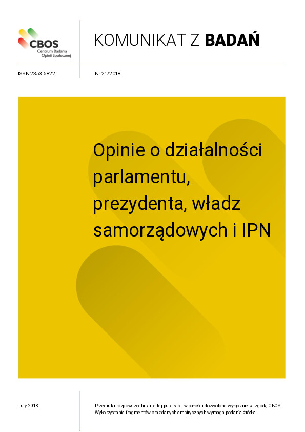 Okładka komunikatu Nr 21/2018