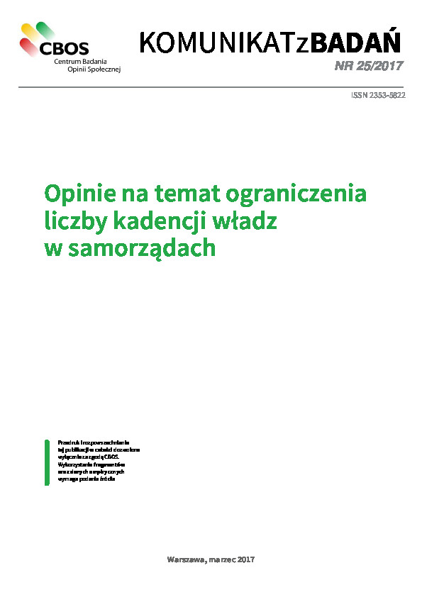 Okładka komunikatu Nr 25/2017