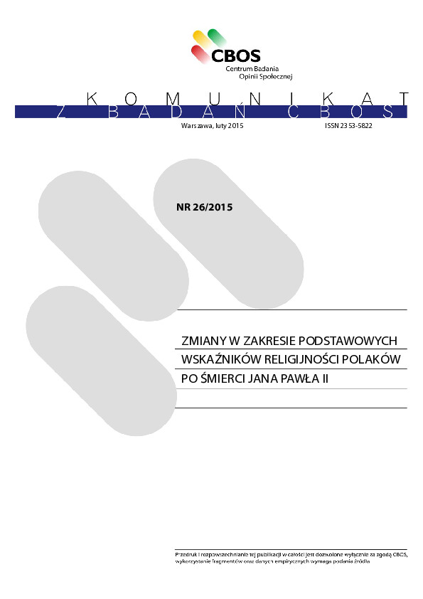 Okładka komunikatu Nr 26/2015