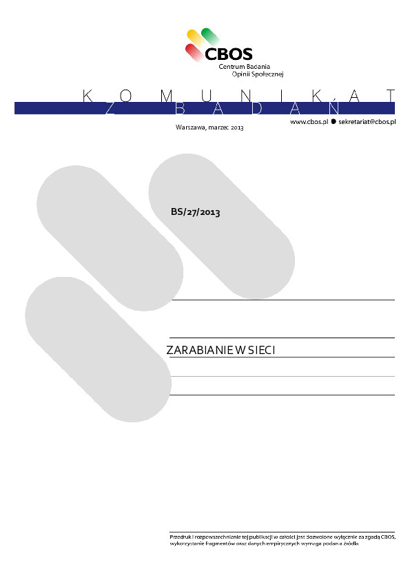 Okładka komunikatu BS/27/2013