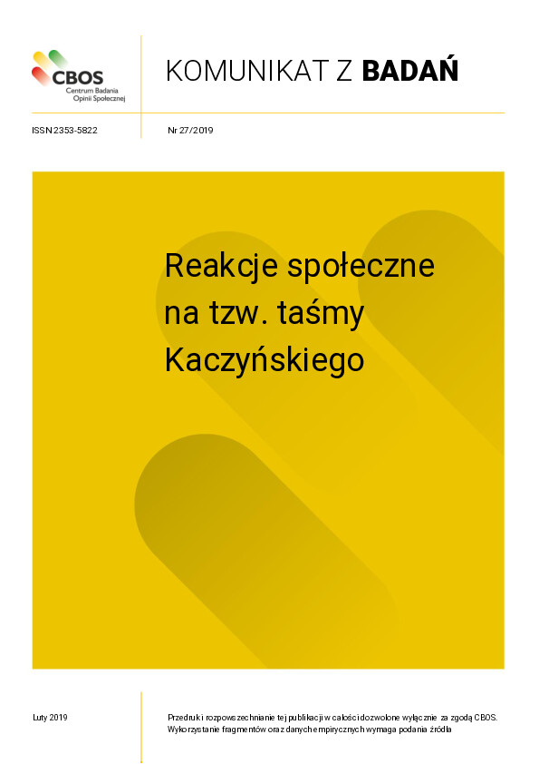 Okładka komunikatu Nr 27/2019