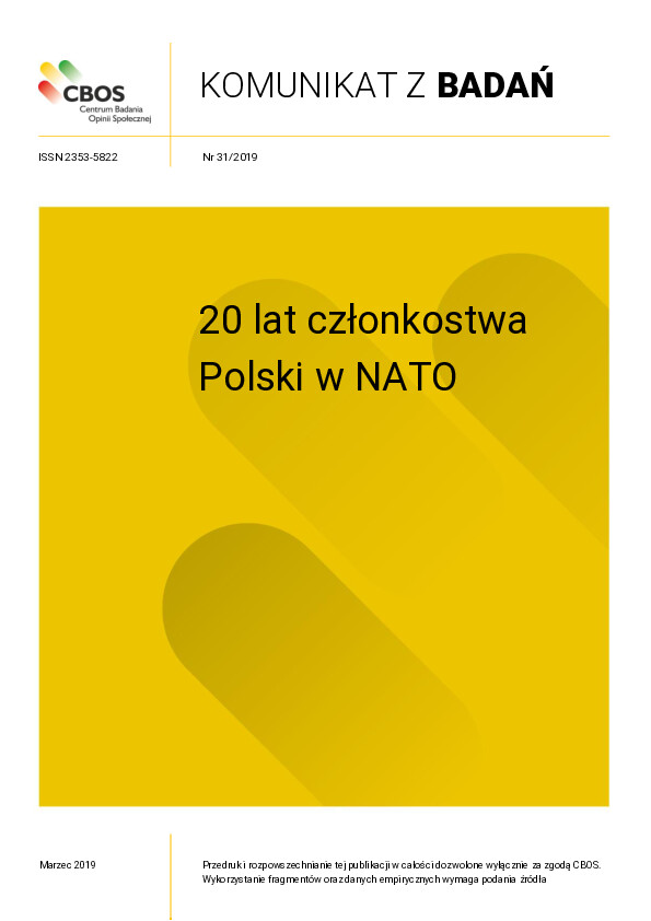 Okładka komunikatu Nr 31/2019