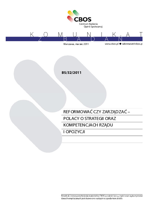 Okładka komunikatu BS/32/2011