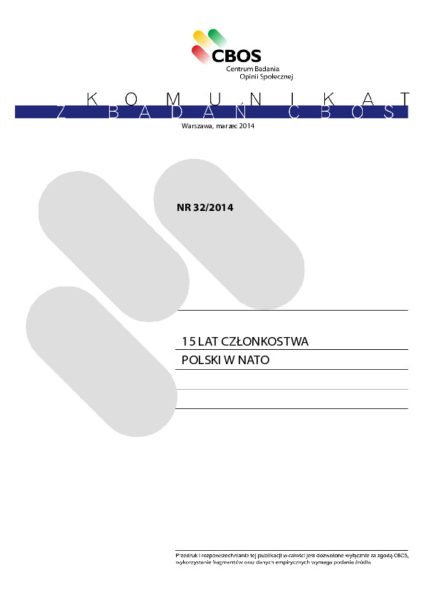 Okładka komunikatu Nr 32/2014