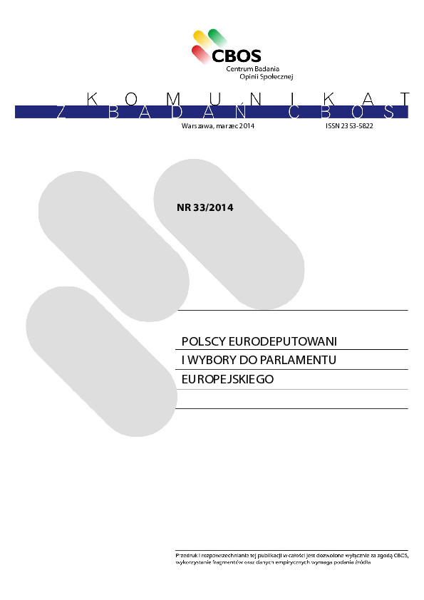 Okładka komunikatu Nr 33/2014
