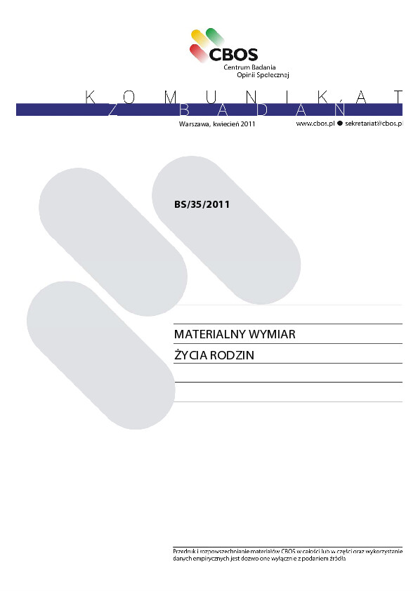 Okładka komunikatu BS/35/2011
