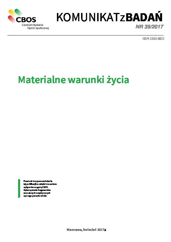 Okładka komunikatu Nr 39/2017