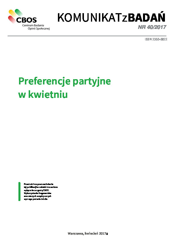 Okładka komunikatu Nr 40/2017