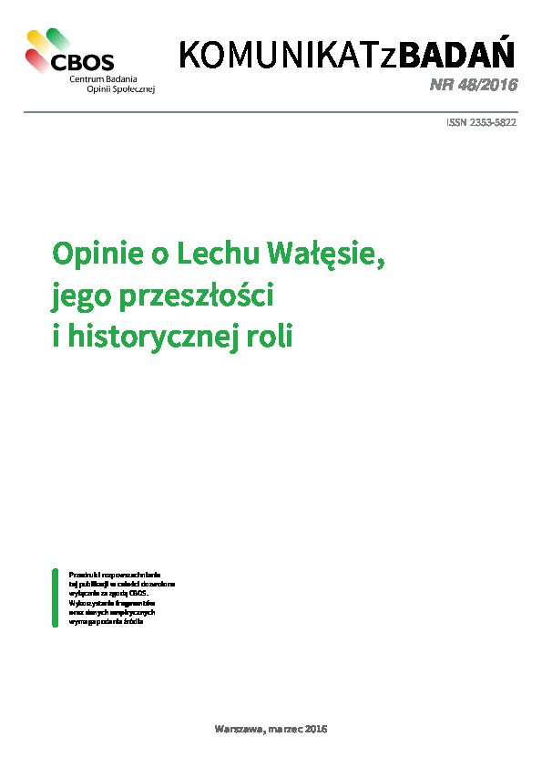 Okładka komunikatu Nr 48/2016