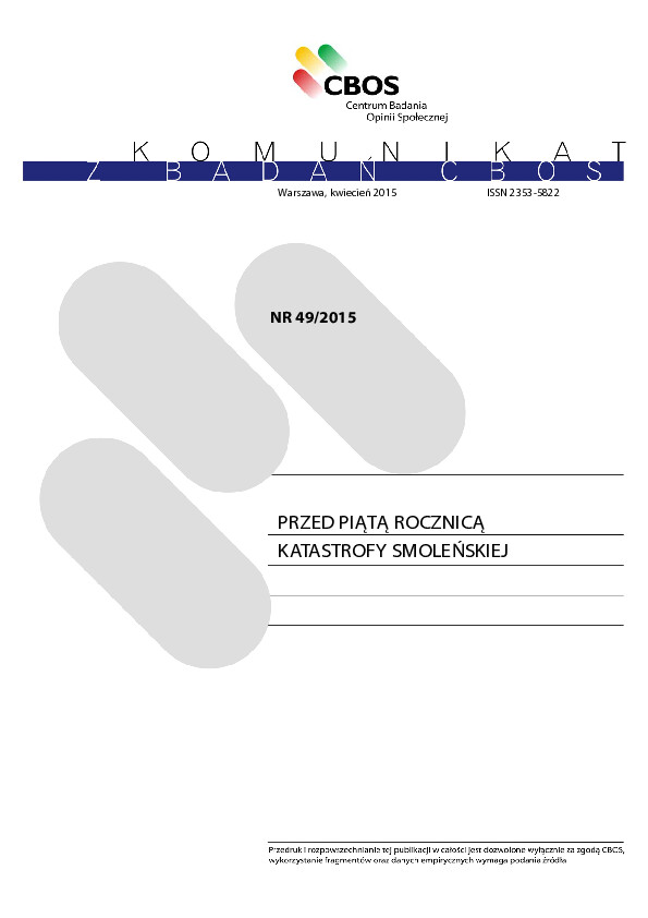 Okładka komunikatu Nr 49/2015