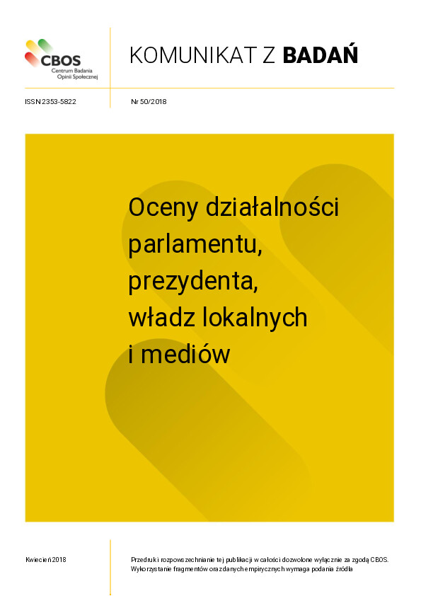 Okładka komunikatu Nr 50/2018