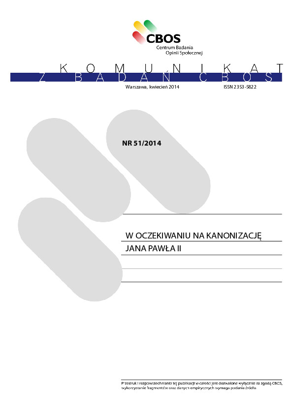 Okładka komunikatu Nr 51/2014