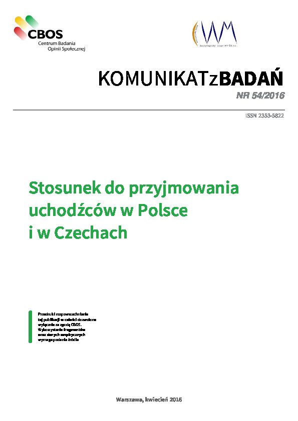 Okładka komunikatu Nr 54/2016