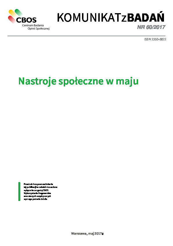 Okładka komunikatu Nr 60/2017