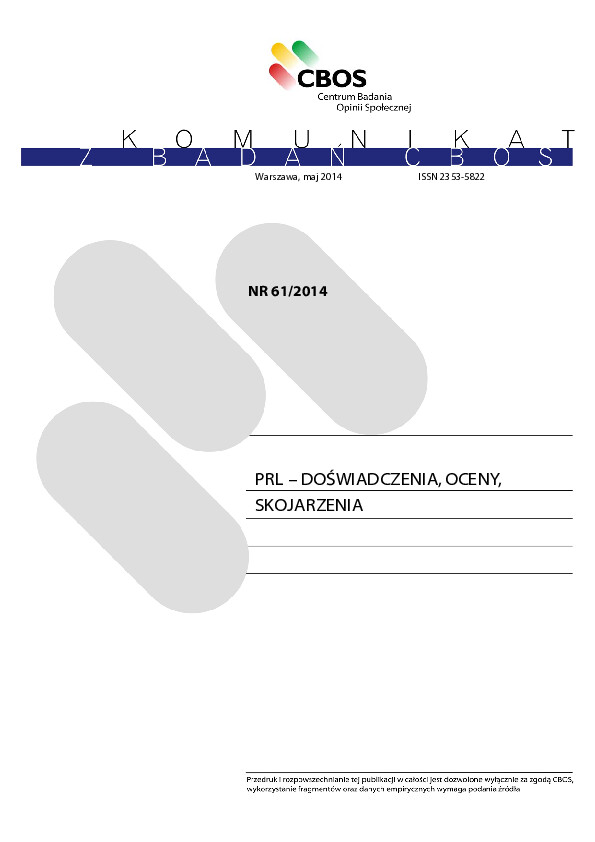 Okładka komunikatu Nr 61/2014