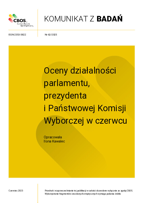 Okładka komunikatu Nr 62/2025