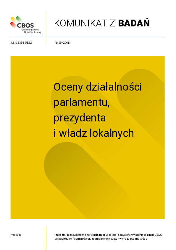 Okładka komunikatu Nr 65/2018