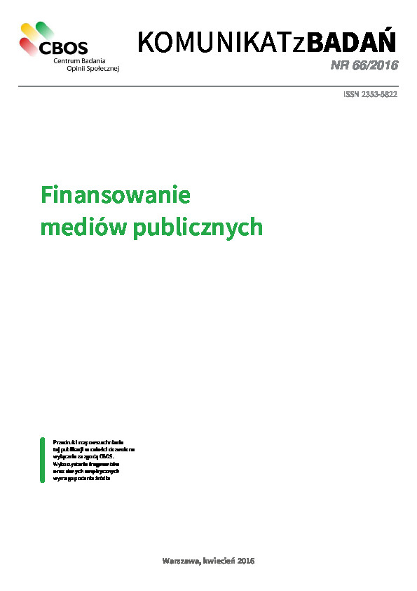 Okładka komunikatu Nr 66/2016