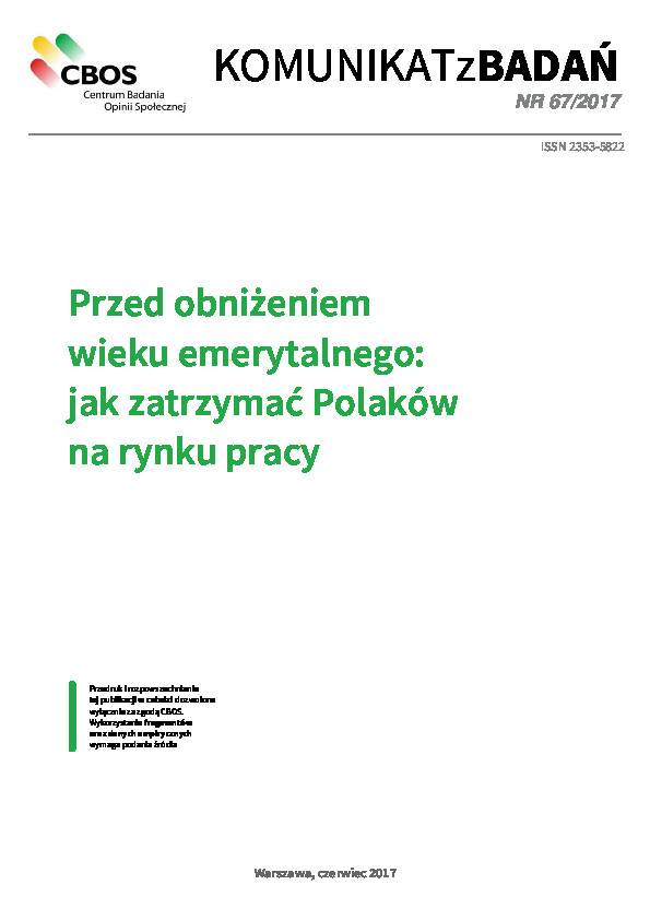 Okładka komunikatu Nr 67/2017