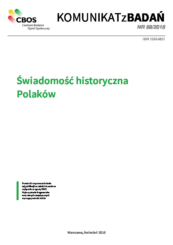 Okładka komunikatu Nr 68/2016