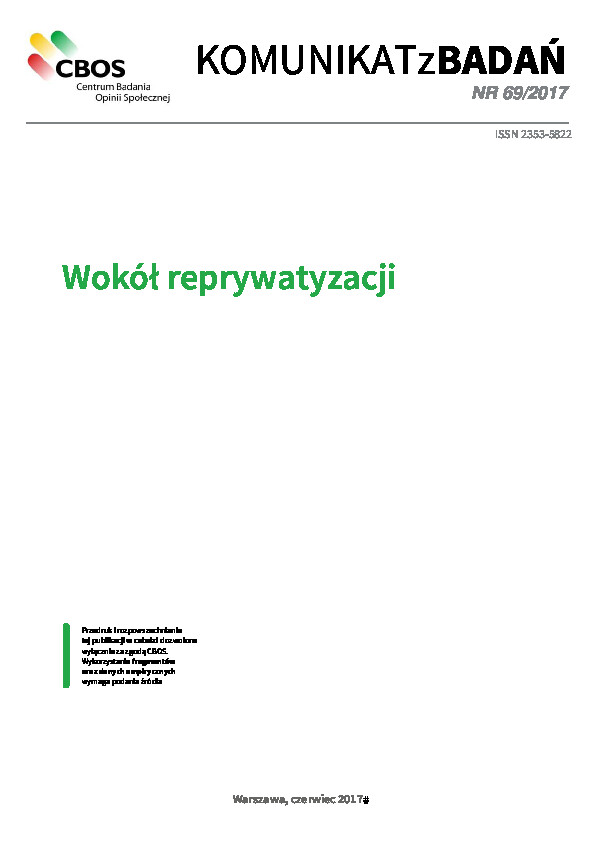 Okładka komunikatu Nr 69/2017