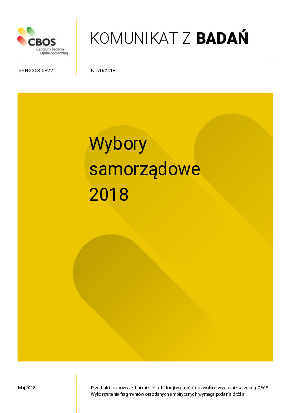Okładka komunikatu Nr 70/2018