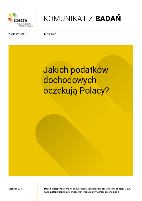 Okładka komunikatu Nr 73/2018