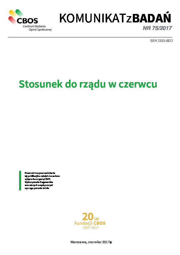 Okładka komunikatu Nr 75/2017