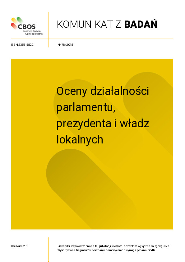 Okładka komunikatu Nr 78/2018