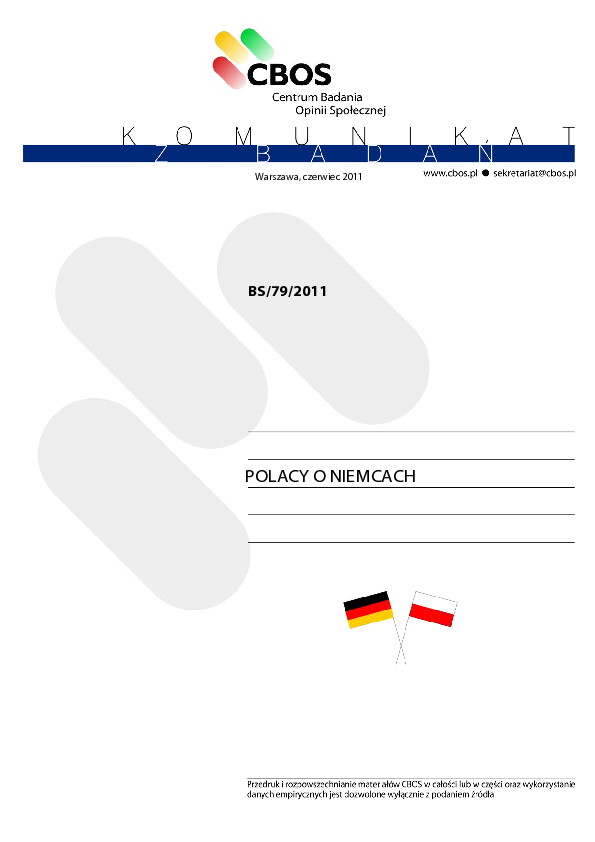 Okładka komunikatu BS/79/2011