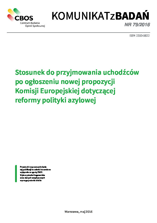 Okładka komunikatu Nr 79/2016