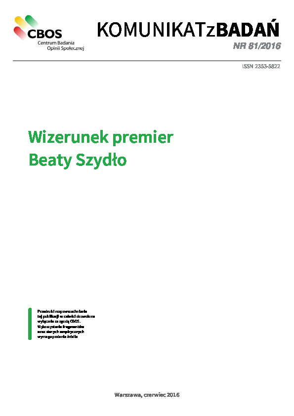 Okładka komunikatu Nr 81/2016