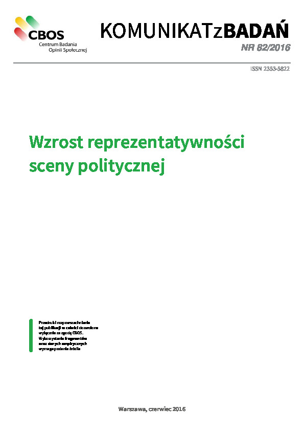 Okładka komunikatu Nr 82/2016